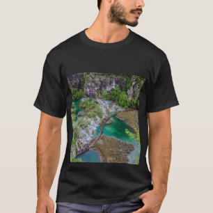 Camiseta Cascata em cascata de cascata do Parque dos lagos