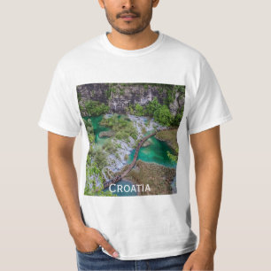 Camiseta Cascata em cascata de cascata do Plitvice, parque