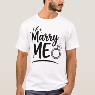 Camiseta Case-se Comigo Proposta de Noivado Romântico Casam