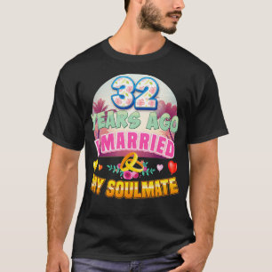 Camiseta Casei-Me Com O Meu Colaborador Há 32 Anos.