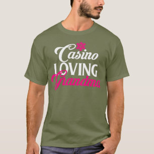 Camiseta Casino Adorando Jogo Vovó Engraçada Nana Gift