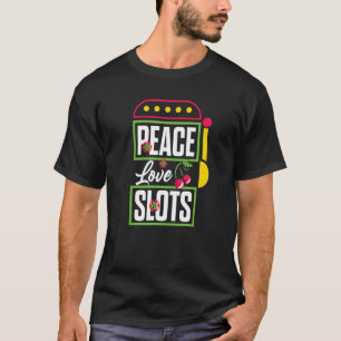 Camiseta Casino Peace Love Slots Graphic Slot Machine
