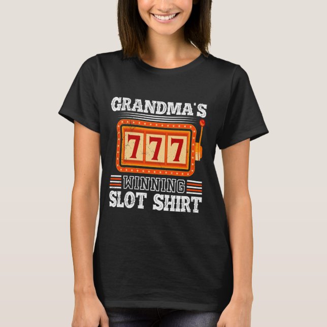 Camiseta Casino Vovó GRANDMAS WINNING SLOT SHIRT 777 Gamb (Frente)