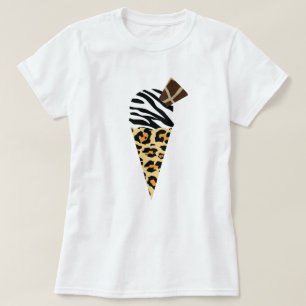 Camiseta Casquinha de Sorvete Estampa de Animal