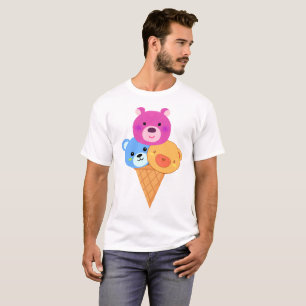 Camiseta Casquinha de Sorvete Ursinho