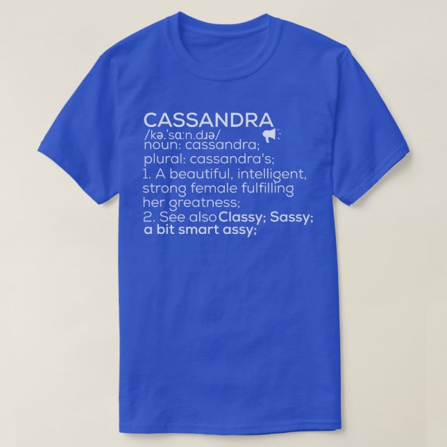 Camiseta Cassandra Nome Cassandra Definição Cassandra Fema (Frente do Design)