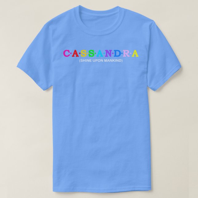 Camiseta Cassandra Shine sobre a humanidade (Frente do Design)