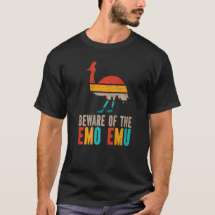 Camiseta Cassário RetroSunset Emo Emu Pet Cassowary