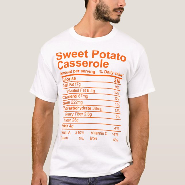 Camiseta Casserole de batata doce (Frente)