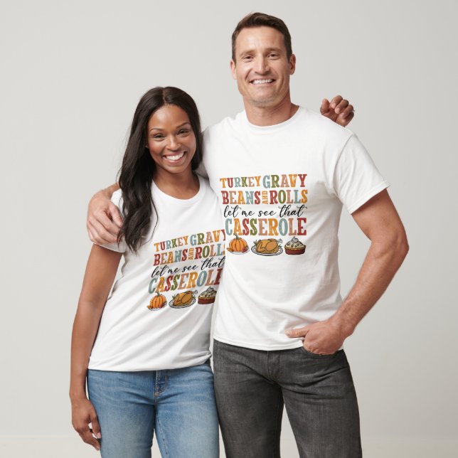 Camiseta Casserole do Feriado de Ação de Graças (Unissex)