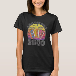 Camiseta Cassete de 22 anos Vintage de aniversário 2000 22