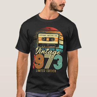 Camiseta Cassete De 50 Anos De 1973, 50º Aniversário