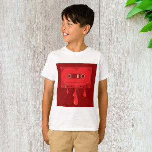 Camiseta Cassete de áudio com hemorragia