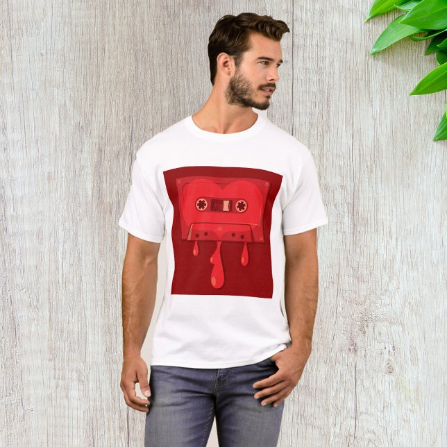 Camiseta Cassete de áudio com hemorragia (Criador carregado)
