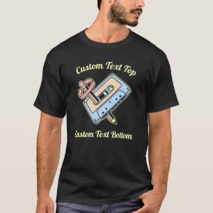 Camiseta Cassete de áudio com lápis