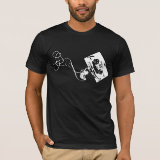 Camiseta cassete de banda magnética - branco