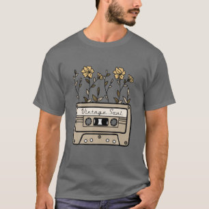 Camiseta Cassete De Flor Selvagem De Alma De Vintage Retro