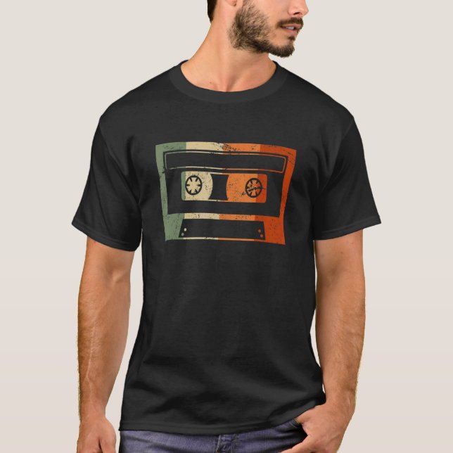 Camiseta Cassete de Música dos anos 80, 90 Hip Hop Cassette (Frente)