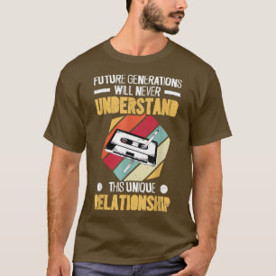 Camiseta cassete de música retro retro da antiga escola ano