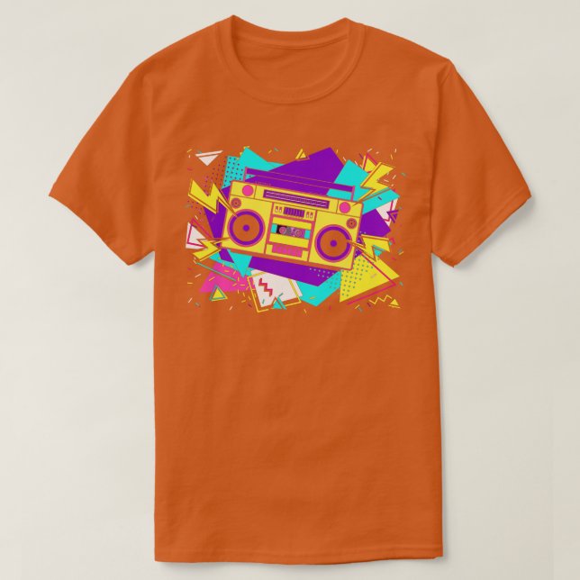 Camiseta Cassete dos anos 80 e oitenta (Frente do Design)