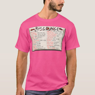 Camiseta Cassete Grunge de banda Rock 90