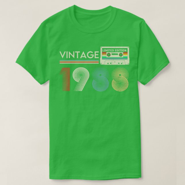 Camiseta Cassete Limitada Vintage 1988 (Frente do Design)