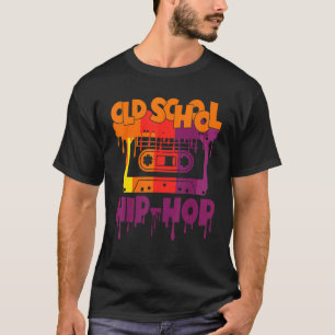 Camiseta Cassete Montagens de Hip da Escola Antiga dos anos