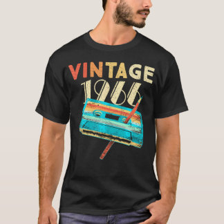Camiseta Cassete Musical 1966 58º Aniversário, 58 Anos De I