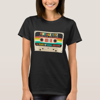 Camiseta Cassete retrô 1972 50º aniversário 50 anos