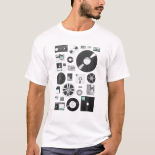 Camiseta Cassetes Mistura fitas 1980S Rádio Música Gráfico