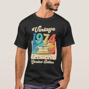 Camiseta Cassette Tape 1974 48Th Edição Limitada De 48 An