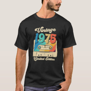 Camiseta Cassette Tape 1975 47Th Edição Limitada De 47 An