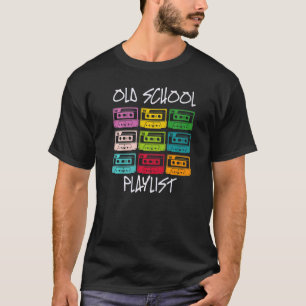 Camiseta Cassette Tape 80s Antiga Lista de Reprodução Escol