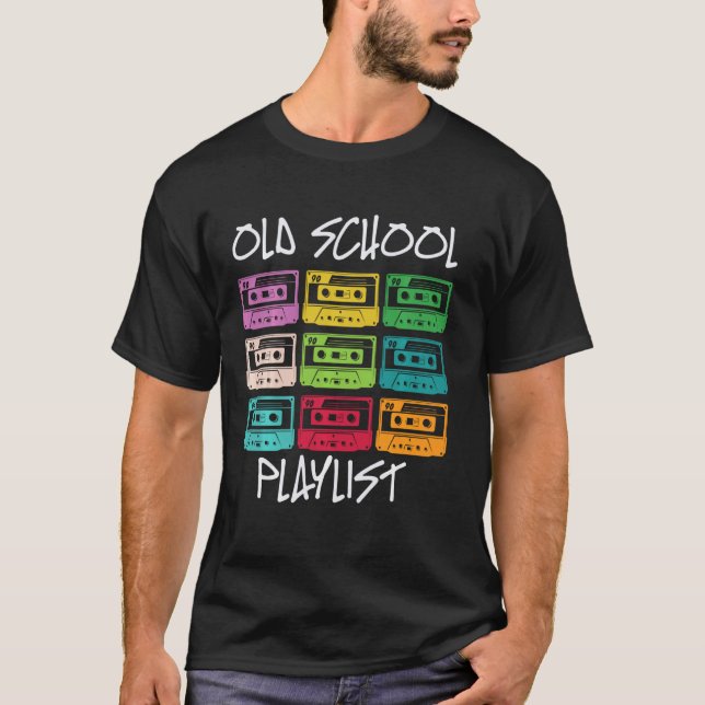 Camiseta Cassette Tape 80s Antiga Playlist Graphic Plus (Frente)