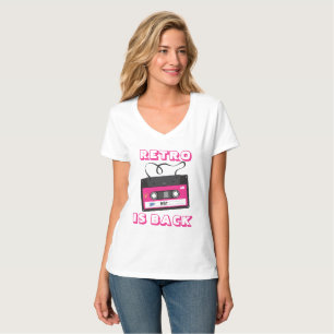 Camiseta Cassette Tape Retro anos 80 Groovy Music