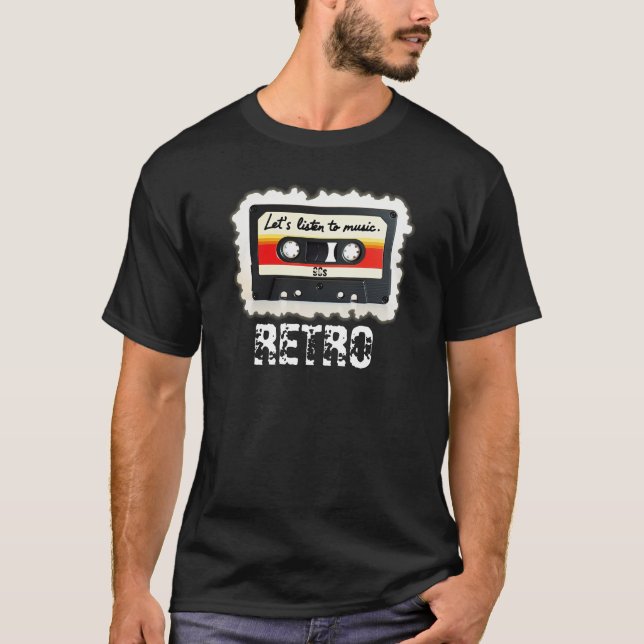 Camiseta Cassette Tape Retro T-Shirt (Frente)