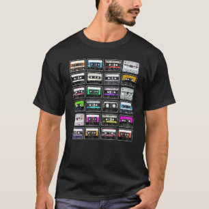 Camiseta Cassette Tapes Mixtapes Radio Music Boom Box Dance