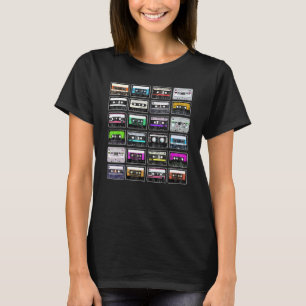 Camiseta Cassette Tapes Mixtapes Radio Music Boom Box Dance