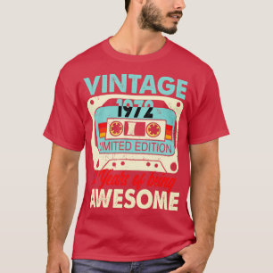 Camiseta Cassette Vintage 1972 51 Anos De Esforço