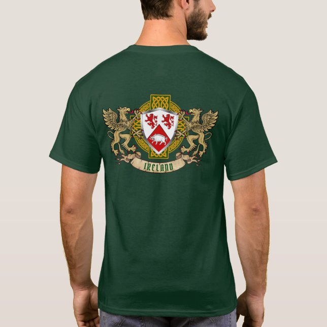 Camiseta Cassiey Irish Shield & Griffins Personalizados (Verso)