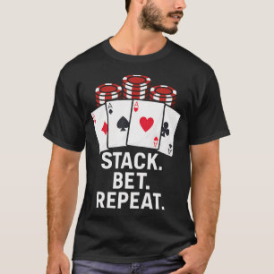 Camiseta Cassino de Aposta Empilhada Jogador de Poker