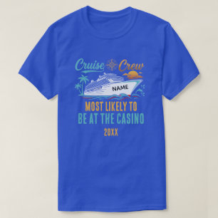 Camiseta Cassino de Cruzeiro Engraçado Nome Personalizado M