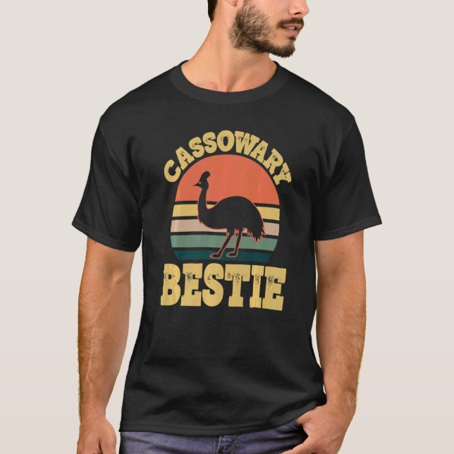 Camiseta Cassowary Bestie Cute Cassowary Party - Melhor Ami (Frente)