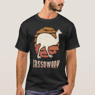 Camiseta Cassowary Vintage Retro Classic Sunset