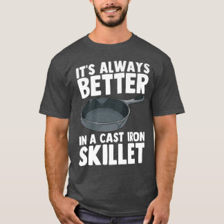 Camiseta Cast Iron Skillet Chef Cozinhar EngraçadoT-Shirt