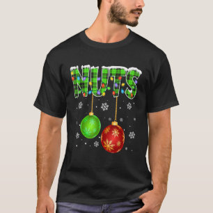 Camiseta Castanhas  Casais Combinantes Luzes de Natal Peito