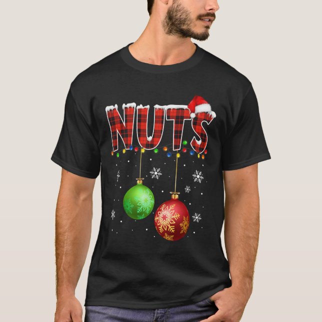 Camiseta Castanhas Divertidas Casais de Combinação Noites d (Frente)