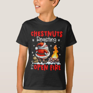 Camiseta Castanhas Em Torno De Papais noeis De Lata Engraça