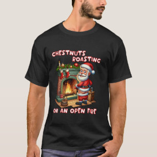 Camiseta Castanhas Em Torno De Papais noeis De Lata Engraça