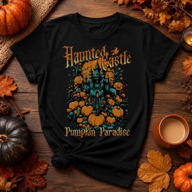 Camiseta Castelo Assombrado — Paraíso das Abóboras (Criador carregado)